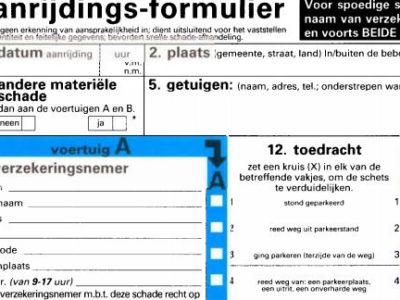 Het schadeformulier